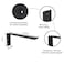 Walwe Countertop Support Bracket 3 Pack 14 inch Heavy Duty 38 Thick Black Granite Countertop Bracket 14x6x25 Shelf L Bracket Mantel Corbels for QuartzGraniteWoodConcretLaminate Countertops