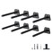 NEODROP 8Pack 4 Inch Hidden Floating Shelf Bracket Heavy Duty Blind Shelf Support Hardware Invisible Wall Brackets for Kitchen Fireplace Mantel Wood Shelves Black Powder Coated Solid Steel