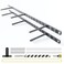 Craftersmark 2pcs Floating Shelf Bracket Heavy DutyDecorative Floating Shelf Hardware Hidden Black Metal Fireplace Mantel Brackets 34X6X10 with Tools