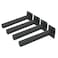 AddGrace Industrial Black Shelf Brackets 10 Inch L Brackets for Shelves Heavy Duty Floating Shelf Brackets Industrial Metal Shelf Support