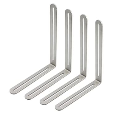Ulifestar 4 PCS Adjustable LShape Corner Brace ULIFESTAR Heavy Duty Thicken Stainless Steel Joint Right Angle Brackets L Slotted Support Shelf Bracket for PC CaseFixing Furniture165x200x3mm65x787x012