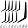 Zorfeter 10 Pcs Shelf Brackets 8 x 6 Inch Black Shelving Brackets Heavy Duty L Bracket Support Floating Shelf Bracket for Shelves Wall Mount Corner Brace for Wood Boards