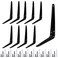 Zorfeter 10 Pcs Shelf Brackets 8 x 6 Inch Black Shelving Brackets Heavy Duty L Bracket Support Floating Shelf Bracket for Shelves Wall Mount Corner Brace for Wood Boards