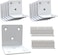 Aufuga White Stainless Steel Corner BracketJoint Right Angle BracketL Shape Heavy Duty Metal Corner Brace Hardware Brackets Supporter for Wood 20 2x2x2