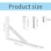 qiwuhai 8 Pcs Heavy Duty Floating Metal Shelf Brackets L Shaped Wall Mount Shelves Support Angle Brackets 37 x 6 inch White