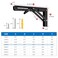 AUTOHJ Folding Shelf Bracket 16 inch 2PC Wall Mounted Collapsible Shelves Brackets Heavy Duty Foldable Workbench Bracket DIY Wall Table Hinges for RV Countertop Extension Gargage Workstation Table Sup