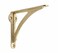 Stylentdecor STYLENT Decor Decorative Brass Shelf Bracket Heavy Duty and Antique Shelf Bracket for Shelving Modern L Shaped Design Brass Brushed 8 Inches