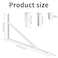 qiwuhai 8 Pcs Heavy Duty Shelf Brackets Floating Metal Shelf Brackets White 1181 x 748 Inch Wall Mount Powder Coated Iron