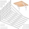 qiwuhai 8 Pcs Heavy Duty Shelf Brackets Floating Metal Shelf Brackets White 1181 x 748 Inch Wall Mount Powder Coated Iron