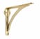 Stylentdecor STYLENT Decor Decorative Brass Shelf Bracket Heavy Duty and Antique Shelf Bracket for Shelving Modern L Shaped Design Pack of 1 Brass Polished 8 Inches