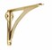 Stylentdecor STYLENT Decor Decorative Brass Shelf Bracket Heavy Duty and Antique Shelf Bracket for Shelving Modern L Shaped Design Pack of 1 Brass Polished 8 Inches