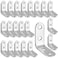 SHEUTSAN 100 PCS 40 x 40 x 16mm L Bracket Corner Brace Joint Right Angle 90 Degree Stainless Steel Shelf Corner Braces Angle Brackets for Wood Furniture Closet