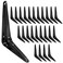PHITUODA 24 Pack Black Iron 6 x 5 Inch Heavy Duty Wall Mount Shelf Brackets