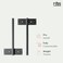 Fittes Heavy Duty Steel Floating T Shelf Bracket Mount 12 Inch 2 Pack Holds up to 350lb for Shower Bench Book Shelf and Countertop Modular Design