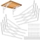 qiwuhai 8 Pcs Heavy Duty Shelf Brackets Floating Metal Shelf Brackets L Shaped Shelves Support Angle Brackets for Heavy Duty Floating Shelves 984 x629 inch White