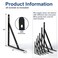 XURKEJI Shelf Brackets 10 Inch Bulk Set of 4 Steel Black 10 inch 4 Pack