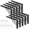 SHEUTSAN 10PCS 12 Inches Folding Shelf Brackets Black Foldable Shelving Brackets Wall Mounted for Living Room Kitchen