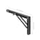 SHEUTSAN 10PCS 12 Inches Folding Shelf Brackets Black Foldable Shelving Brackets Wall Mounted for Living Room Kitchen