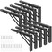 SHEUTSAN 10PCS 12 Inches Folding Shelf Brackets Black Foldable Shelving Brackets Wall Mounted for Living Room Kitchen