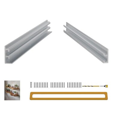 Crafterspirit 2pcs Floating Shelf Bracket for Live Edge Wood Hidden Heavy Duty Fireplace Mantel Bracket Invisible Floating Shelf Hardware Wall Mounted Shelf Support 150 lbs Load Capacity 18 inch2pcs