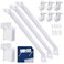 Lettry 12 Inch Wire Shelf Brackets Set Includes 3Wire Rack Support Brackets 6Wire Shelf Clips and 2End BracketsSuitability for Wardrobe and Wall Bracket Installation 3 12 Inch