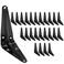 PHITUODA 24 Pack Black Iron 4 x 3 Inch Heavy Duty Wall Mount Shelf Brackets