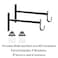 AddGrace Closet Rod Bracket Heavy Duty Shelf Brackets 13 Inch Black Wall Mounted Closet Rod Support with Pole Holder Industrial Iron Shelving Supports with Hook 2 Pack