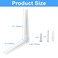 Hordion 12 Pack White Shelf Brackets 6 Inch Heavy Duty L Bracket Right Angle Bracket Wall Mount Corner Brace for Floating Shelves Brack 6 x 5