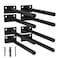 LEOPO Black 8Pack 8 inch Floating Shelf Brackets Hidden Shelf Bracket for Wood Concealed Blind Shelving SupportInvisible Coated Brackets for DIY DecorativeFit for Kitchen BathroomStudy Room
