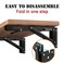 Smtalg Folding Shelf Brackets8 Inch Detachable Folding Bracket2 Pack Heavy Duty Wall Mounted Folding Brackets DIY L Detachable Folding Bracket for Workbench Folding Table Hinge