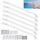 Ojeemii 6PCS 12 Inch Wire Shelf Brackets Heavy Duty Wire Closet Shelving Brackets Brackets for Wire Shelves with 4 PCS Wire Shelf Clips Wire Rack Bracket for Laundry Closet Garage