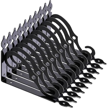 Tivcck 10 Pack Decorative Shelf Brackets54Inch Wall Mounted L Shape Shelf BracketHeavy Duty Shelf Brackets for ShelvesMetal Corner Brace Right Angle Bracket Shelf Support with ScrewsBlack