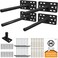 Hungsmart Set of 4 4x5x2 XL Heavy Duty Floating Shelf Brackets for DIY Shelf Premium Floating Shelves Hardware for Wall Mounting Ideal Shelf Bracket for Enhanced Home Decor 10 inch Rod BLACK