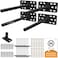 Hungsmart Set of 4 4x5x2 XL Heavy Duty Floating Shelf Brackets for DIY Shelf Premium Floating Shelves Hardware for Wall Mounting Ideal Shelf Bracket for Enhanced Home Decor 10 inch Rod BLACK