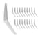 SLKEYS 24 PCS Shelf Brackets 108inchesWhite Iron Metal Floating Shelf BracketWall Mount Corner Brace for Wood Boards