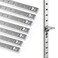 Bueyfolt 20 Sets 17 Inch Pilaster Shelf Brackets Adjustable Mortise Mount Shelf Rails with 3 Pilaster Clips and Screws for Wall Shelving System