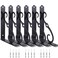 Shimeyao 6 Pack 5 Inch Shelf Brackets Black Rustic Floating Decorative Shelf Bracket Heavy Duty Wall Mounted Corbel Metal Iron L Shape Black Support for Kitchen Home DIY Bookshelf Open Shelving