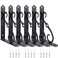 Shimeyao 6 Pack 5 Inch Shelf Brackets Black Rustic Floating Decorative Shelf Bracket Heavy Duty Wall Mounted Corbel Metal Iron L Shape Black Support for Kitchen Home DIY Bookshelf Open Shelving