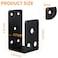 ASZUNE Heavy Duty Door Security Bar Brackets 16Pack Open Security Bar Holder U BracketsFits 2 x 4 Lumber for Door Brace Home Garage Barn ShedGate Security Black