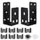 ASZUNE Heavy Duty Door Security Bar Brackets 16Pack Open Security Bar Holder U BracketsFits 2 x 4 Lumber for Door Brace Home Garage Barn ShedGate Security Black