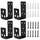 Catcan 2x4 Door Barricade Brackets Heavy Duty Door Barricade Security Bar U Bracket for Home Garage Barn Shed Garage Gate Security 4