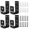Catcan 2x4 Door Barricade Brackets Heavy Duty Door Barricade Security Bar U Bracket for Home Garage Barn Shed Garage Gate Security 4