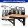 ZLQHHYL Folding Shelf Brackets Max Load 580 lb 10 Inch Black Collapsible Heavy Duty Brackets for Table Bench Space Saving 2 Pack