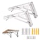 Teng Lang Folding Shelf Brackets Max Load 330 lb Heavy Duty Stainless Steel Collapsible Wall Mounted Shelf Brackets for Table Space Saving DIY Bracket Pack of 2 Silver 2packs 16 Inch
