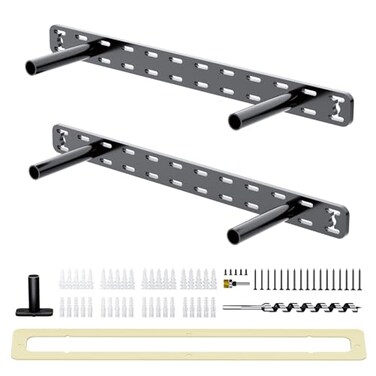 Craftersmark 2pcs Floating Shelf Hardware Heavy Duty Hidden Shelf Brackets SupportWall Mounting Invisible Floating Shelves Bracket with Jig 18 x 4 x 15 with Tools
