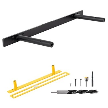 Firmetal Floating Shelf Brackets 22 inch Premium Kit Matte Black Alloy Steel Wall Mount
