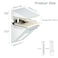 Mooche Glass Shelf Bracket Adjustable Shower Brackets Clamp Holder for 410mm Wood Glass Shelves Heavy Duty Wall Mount Clamps Clip Support Hardware Replacement Parts 2Pcs