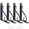 Shimeyao 4 Pack 8 Inch Decorative Shelf Bracket Heavy Duty Wall Mounted Floating Bracket Metal Iron l Shape Black Shelf Support for Bookshelf Home Kitchen Warehouse Farm DIY Open Shelving