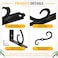 Shimeyao 4 Pack 8 Inch Decorative Shelf Bracket Heavy Duty Wall Mounted Floating Bracket Metal Iron l Shape Black Shelf Support for Bookshelf Home Kitchen Warehouse Farm DIY Open Shelving
