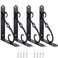 Shimeyao 4 Pack 8 Inch Decorative Shelf Bracket Heavy Duty Wall Mounted Floating Bracket Metal Iron l Shape Black Shelf Support for Bookshelf Home Kitchen Warehouse Farm DIY Open Shelving